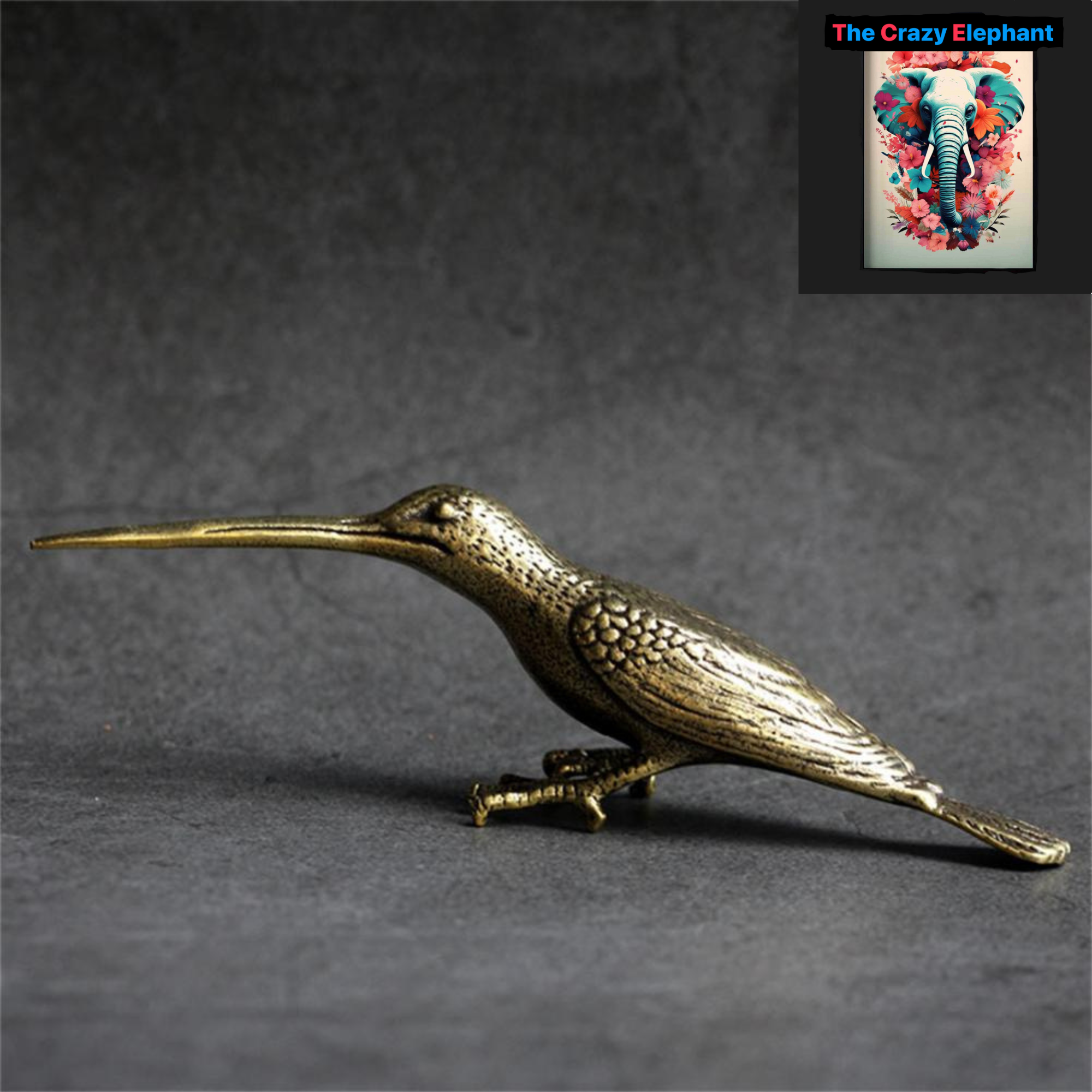 Handmade Copper Woodpecker Figurine: Realistic Bird Desk Decor
